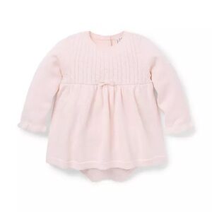 Janie and Jack Pearl Pink Long-Sleeve Romper 12-18M